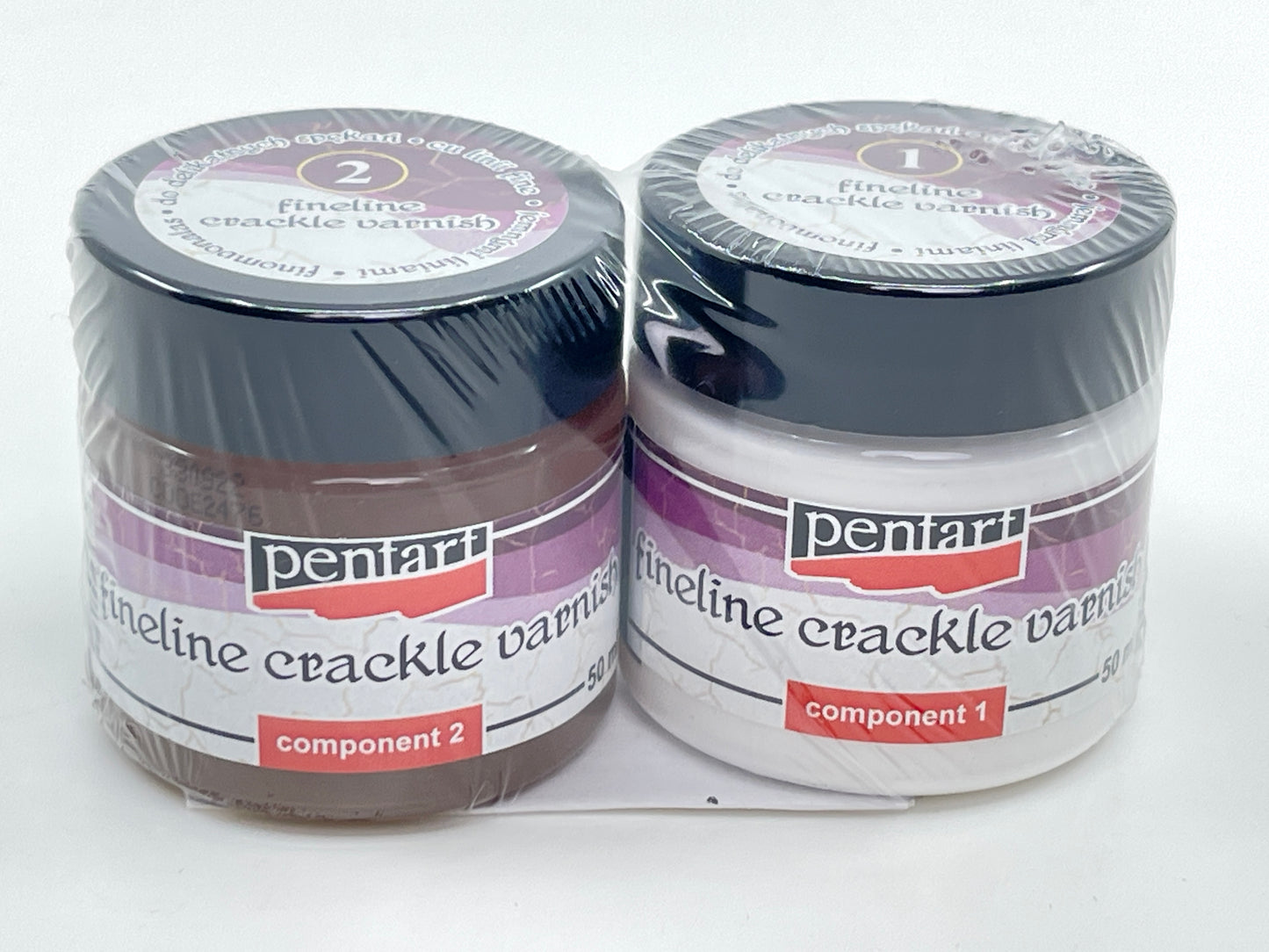 Fineline crackle varnish, 2 components, 50 ml set